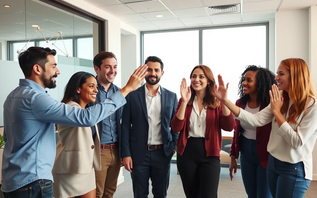 Promowell team celebrating a milestone