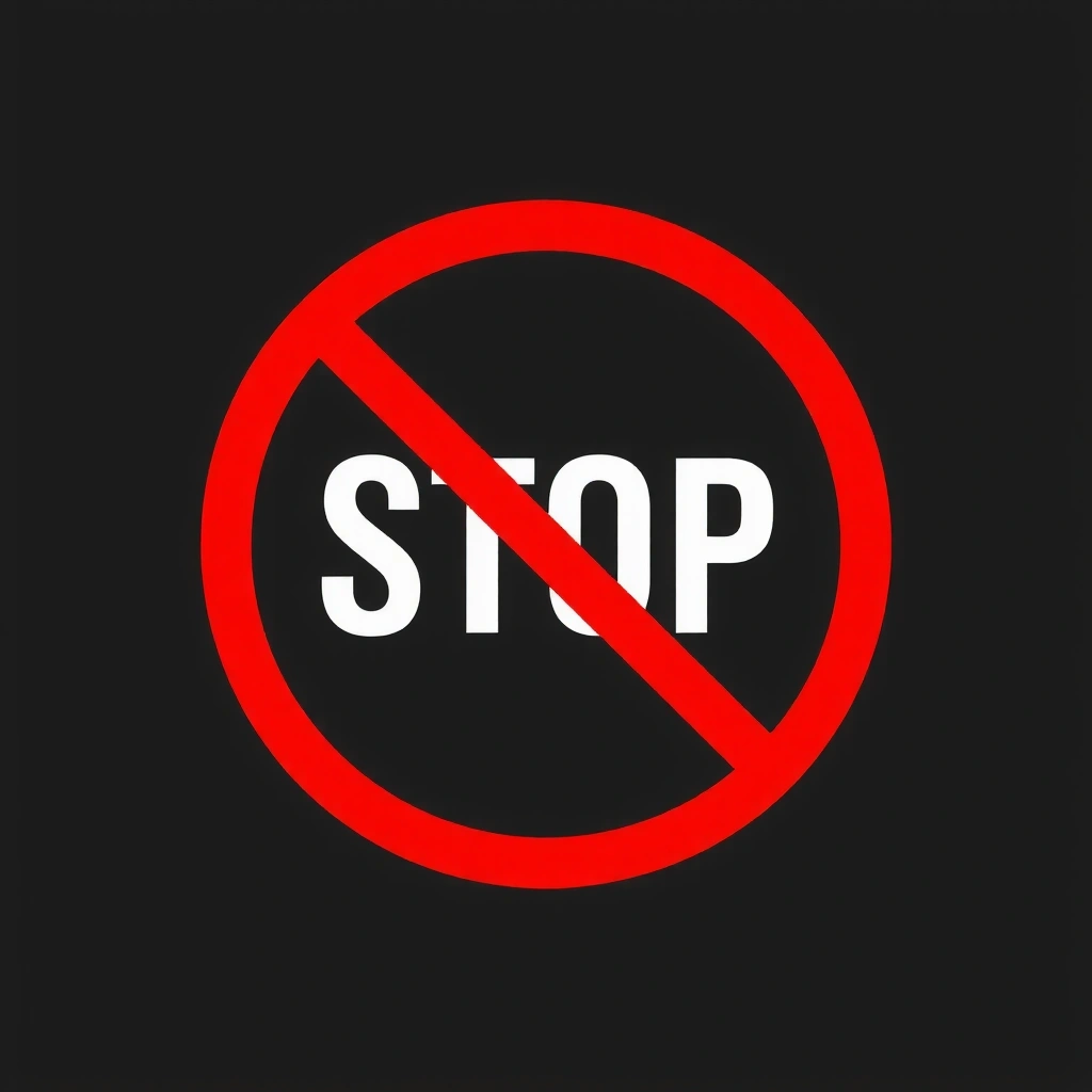 Icon representing a warning or prohibited action